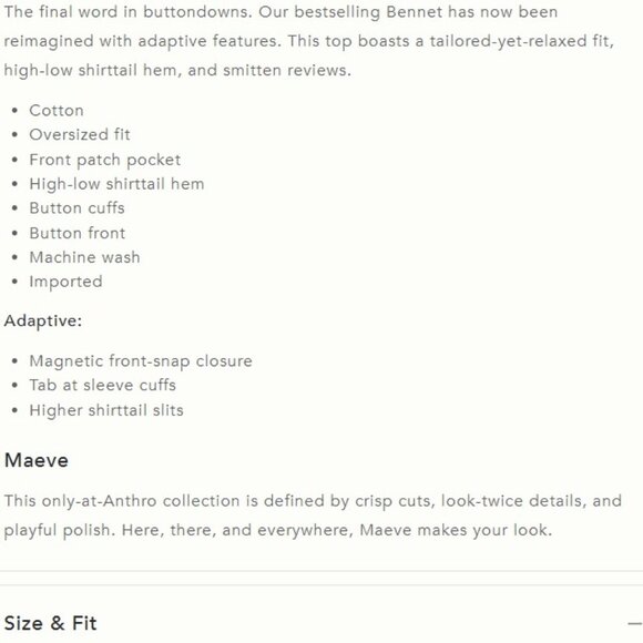 NWT Anthropologie Maeve Bennett Button Down Shirt Brown Motif - Picture 3 of 3